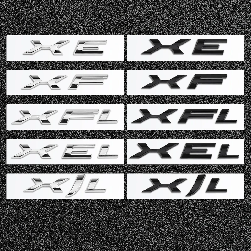 재규어 XE XEL XF XFL XJ XJL 자동차 스타일링, 3D ABS 크롬 엠블럼, 자동차 배지 스티커 데칼, 자동차 액세서리
