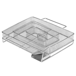 Stainless Steel Outdoor BBQ Smoke Rack and Grill Net Accessory (Square)
