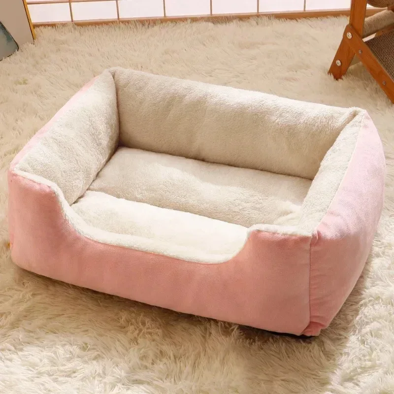 Pet Bed for Cats And Dogs Cushion Kitten Accessories Warm Soft Plush Comfortable Basket House Pet Supplies Habitats Pet Goods 5