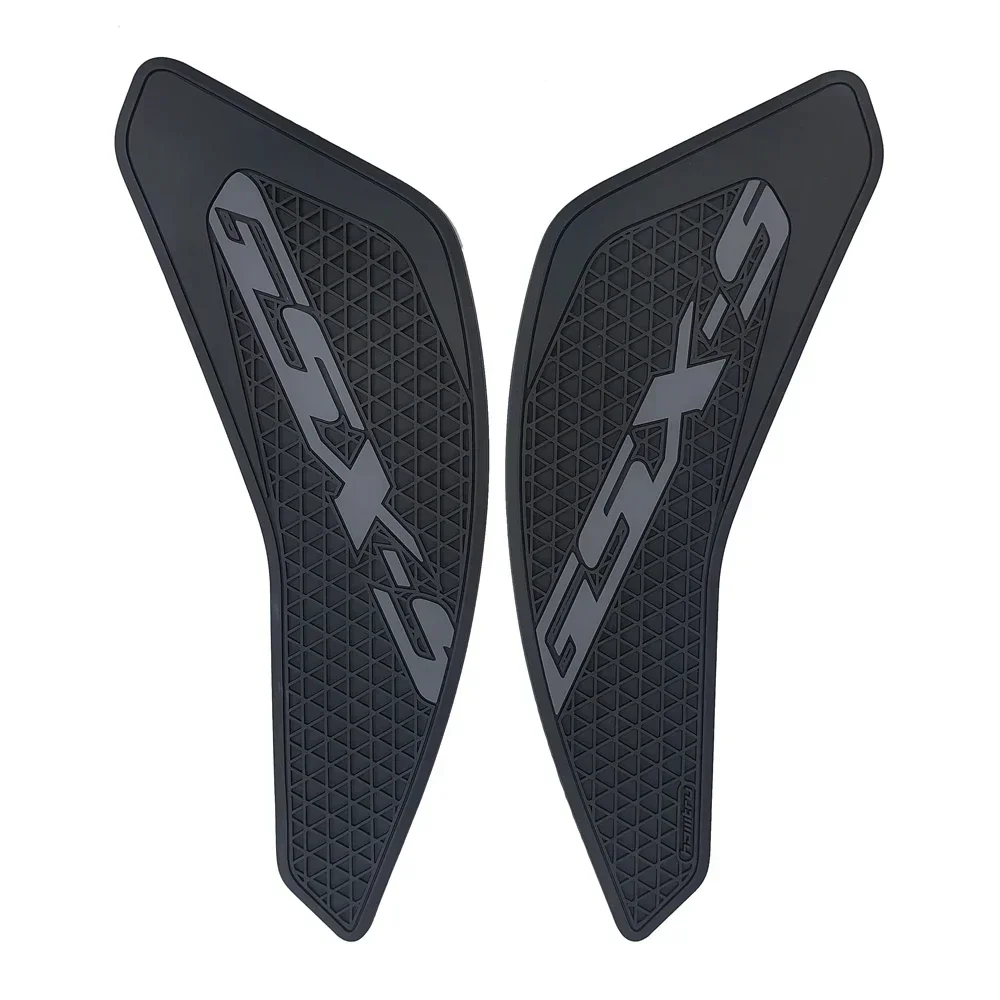 Motorcycle Side Tank Pad – Plain Black 3D Gel Sticker Scratch Protection Shape 27