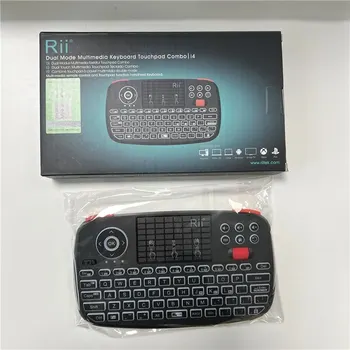 Rii I4 듀얼 모드 키보드, 블루투스, 터치패드 포함 2.4g, 새로운 스크롤 휠 디자인, 백라이트 포함