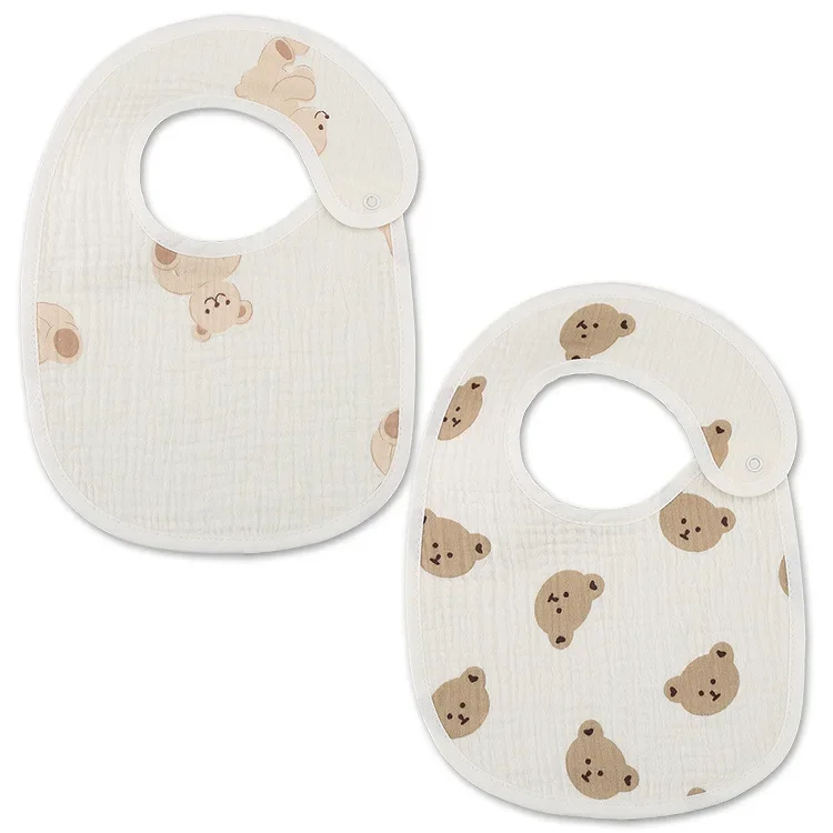 Soft Cotton Waterproof Baby Bibs & Burp Cloths Set