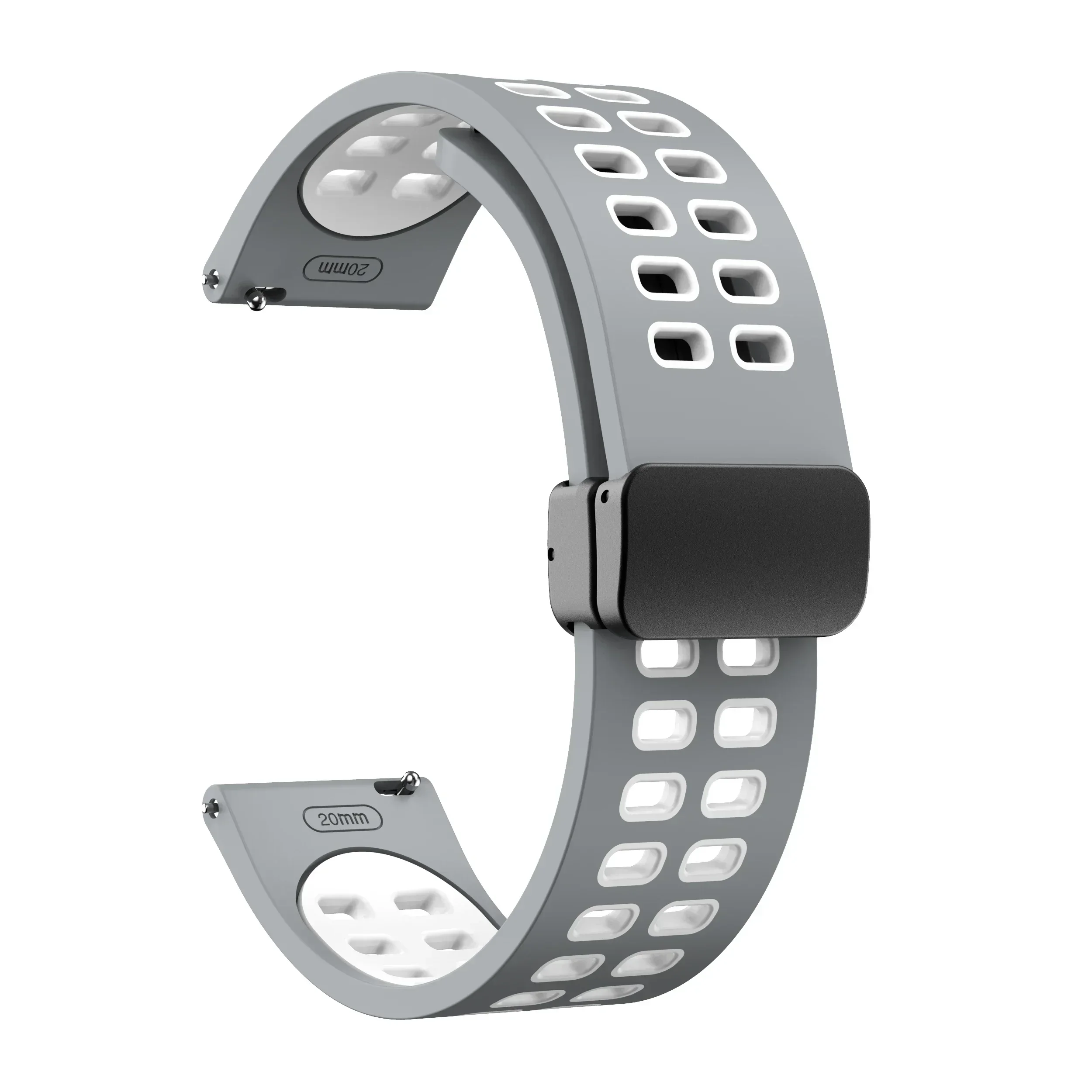 Premium Silicone Magnetic Strap – 20mm/22mm | Universal Fit