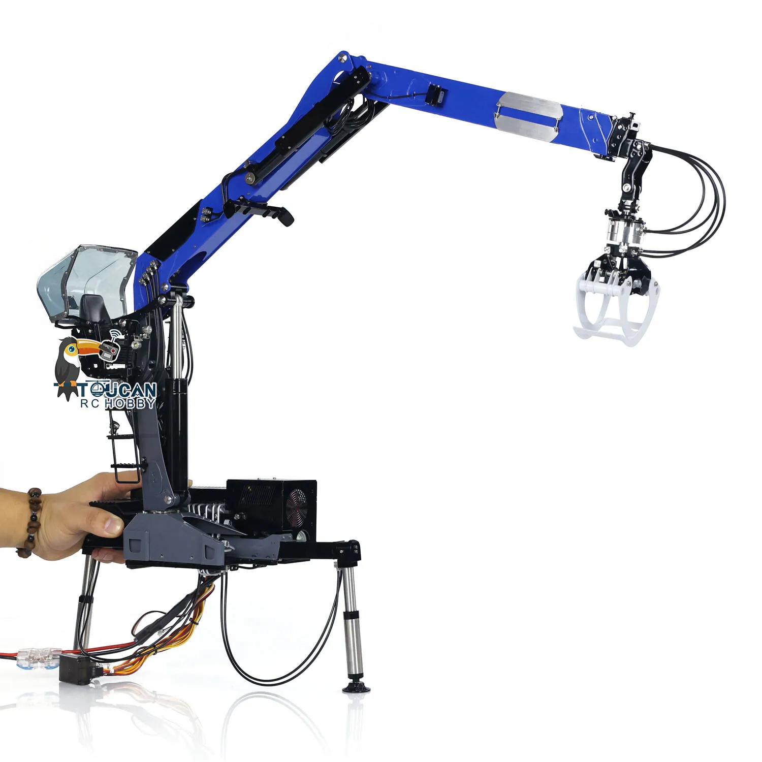 LESU Metal Hydraulic Timber Crane Painted Assembled Model for Toys 1/14 RC Tractor Truck DIY Lorry TAMIYAYA Cars Vehicle 2