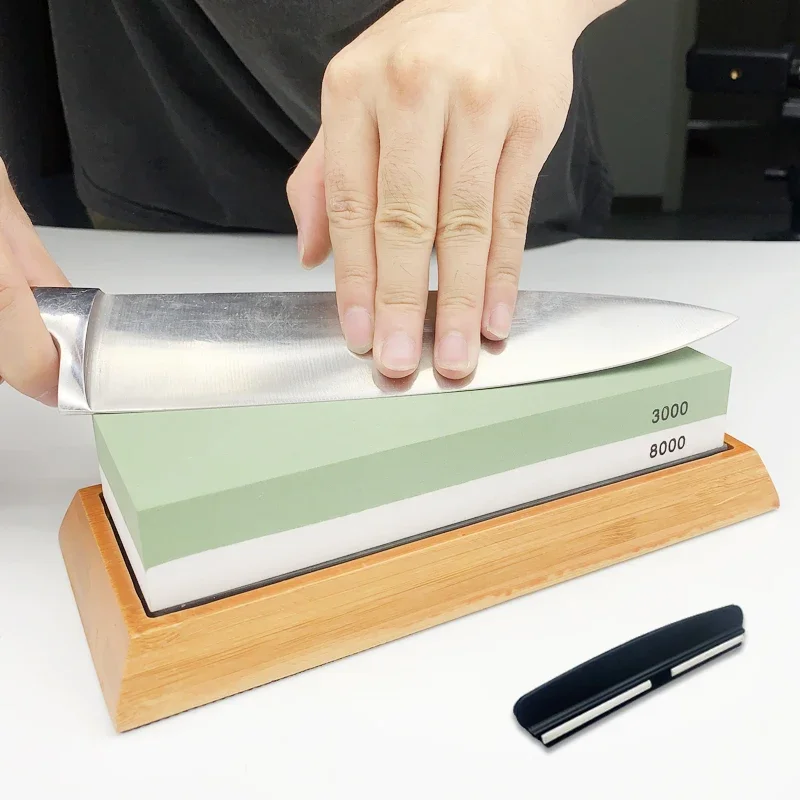 3/6개 세트 주방 숫돌 전문 숫돌 1000/3000/8000    목공 연삭 돌 연마 도구 흰색 알루민