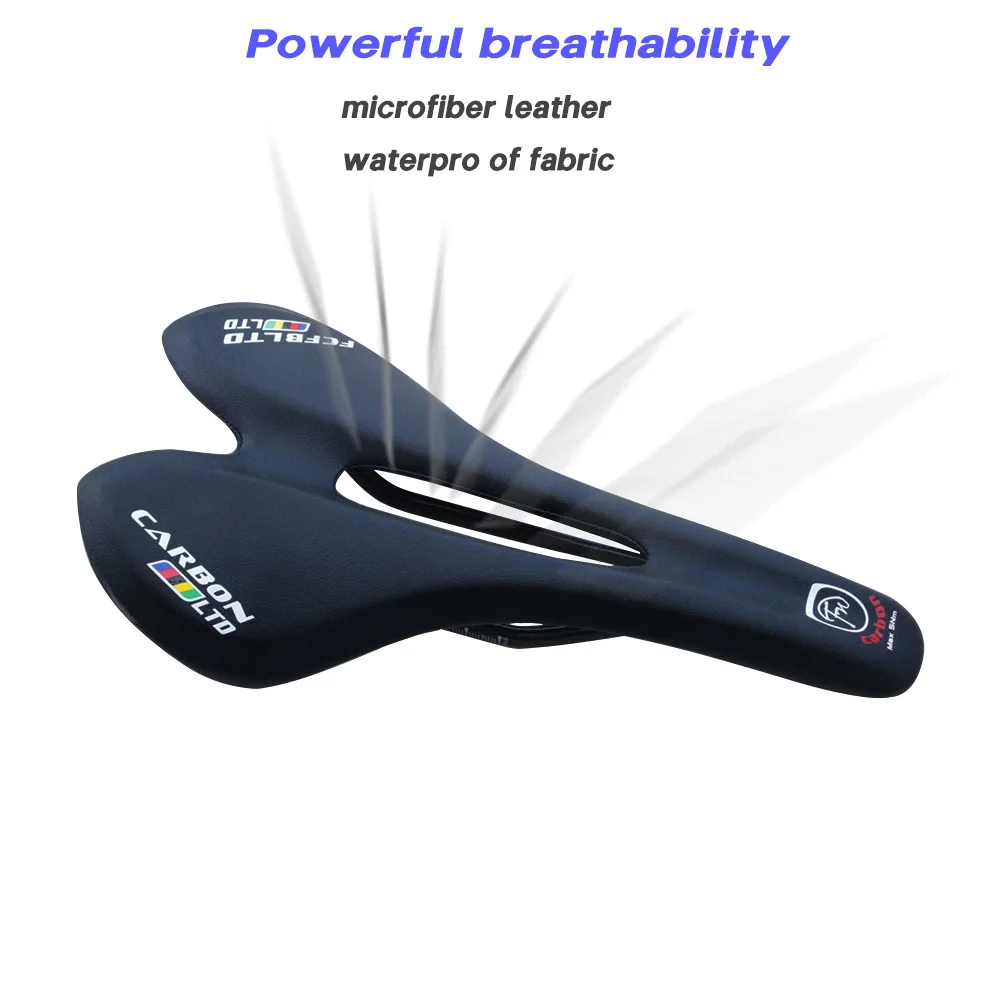 Bicycle Saddle carbon leather soft for mtb road bike man woman