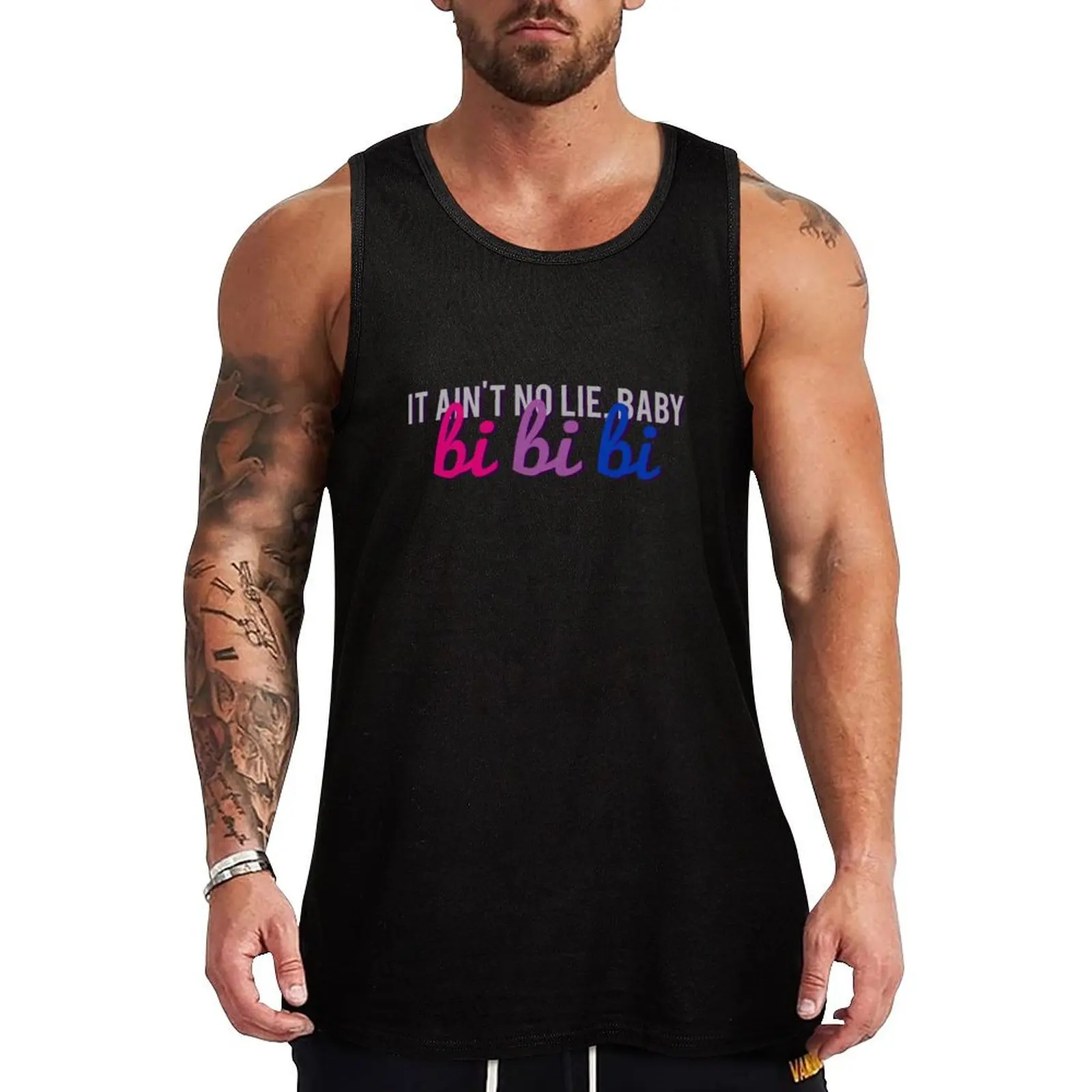 AIN'T NO LIE BABY BI BI BI Tank Top sleeveless gym shirt man fitness vest for men sports t-shirts for men