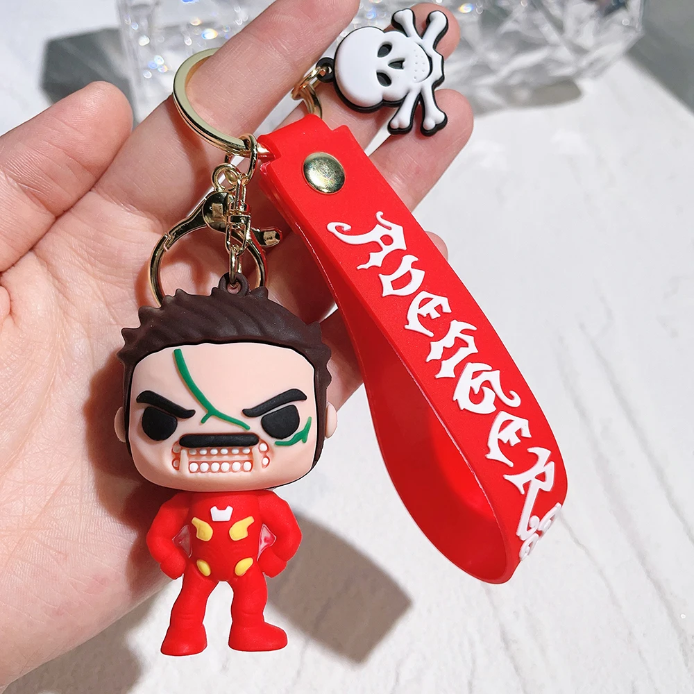 

Classic seri Cartoon Anime Spider-Man Pendant Keychain Holder Key Chain Car Keyring Mobile Phone Bag Hanging Jewelry Kids Gifts