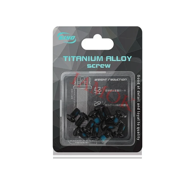GIYO Bicycle Colour 12 Pcs Disc Brake Rotor Bolts Stainless Steel Iamok Bike Parts M5*10mm T25 Torx Screws