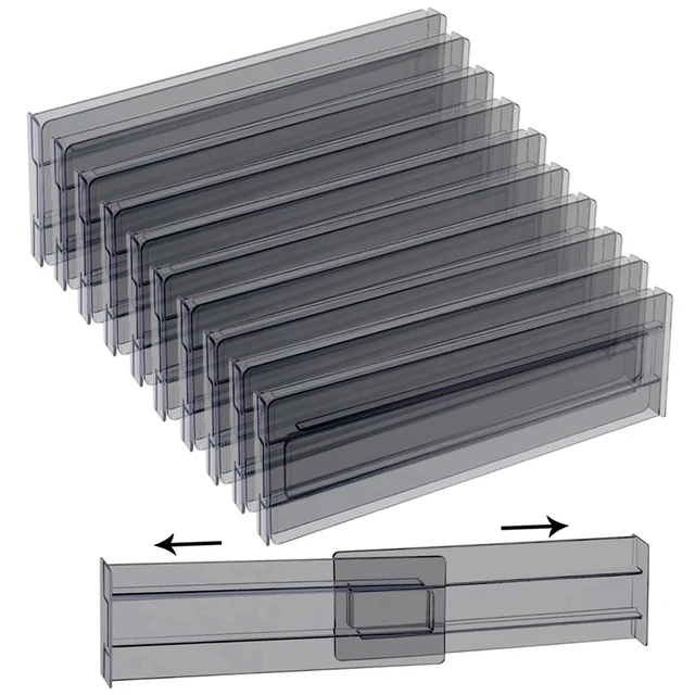 Transparent Black Drawer Divider Transparent Black Drawer Divider