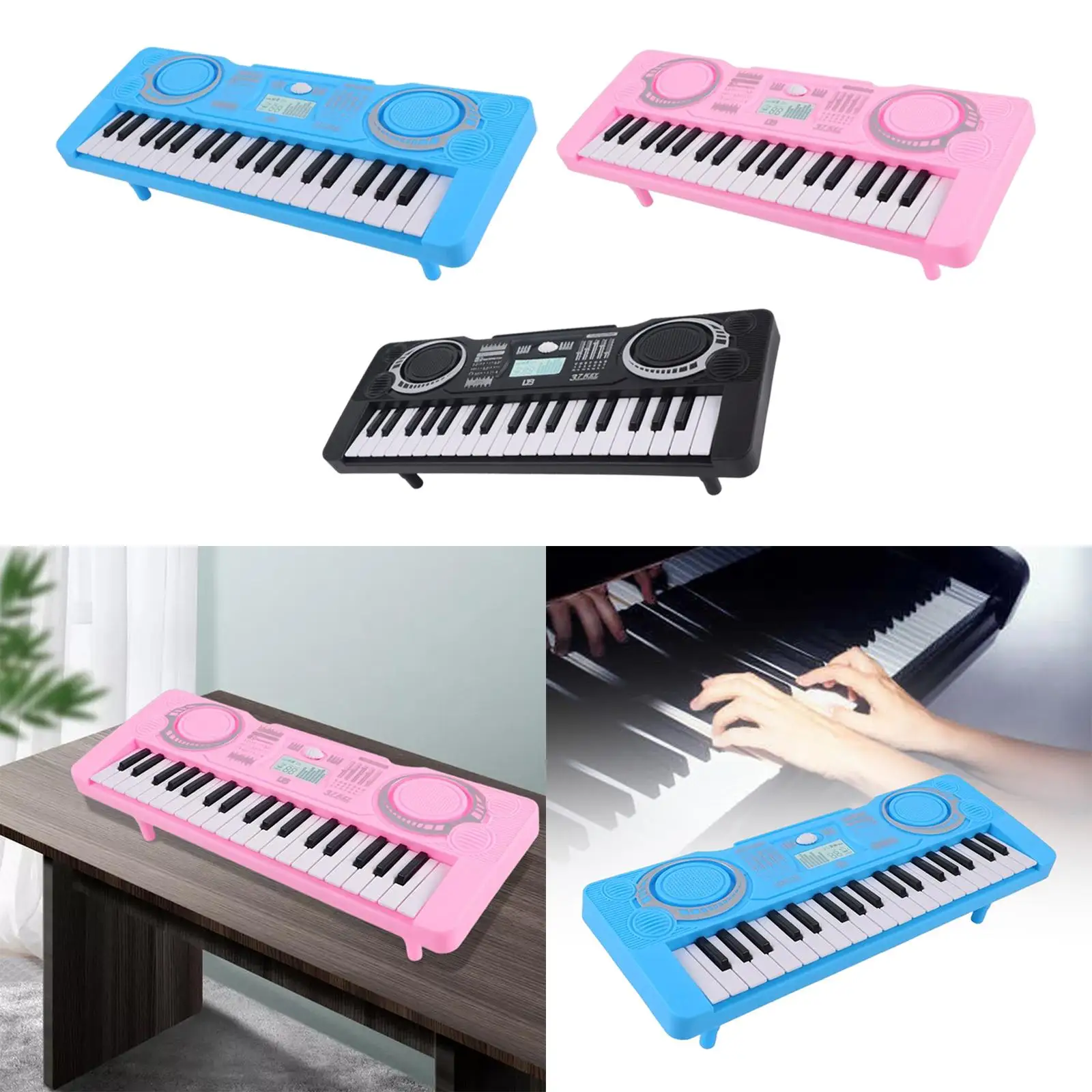 Electronic Musical Instrument Midi Control Keyboard 37 Key Portable Electric Music Piano Keyboard Educational Musical Toy Musical Instrument Digital Electronic Organ for Home Stage