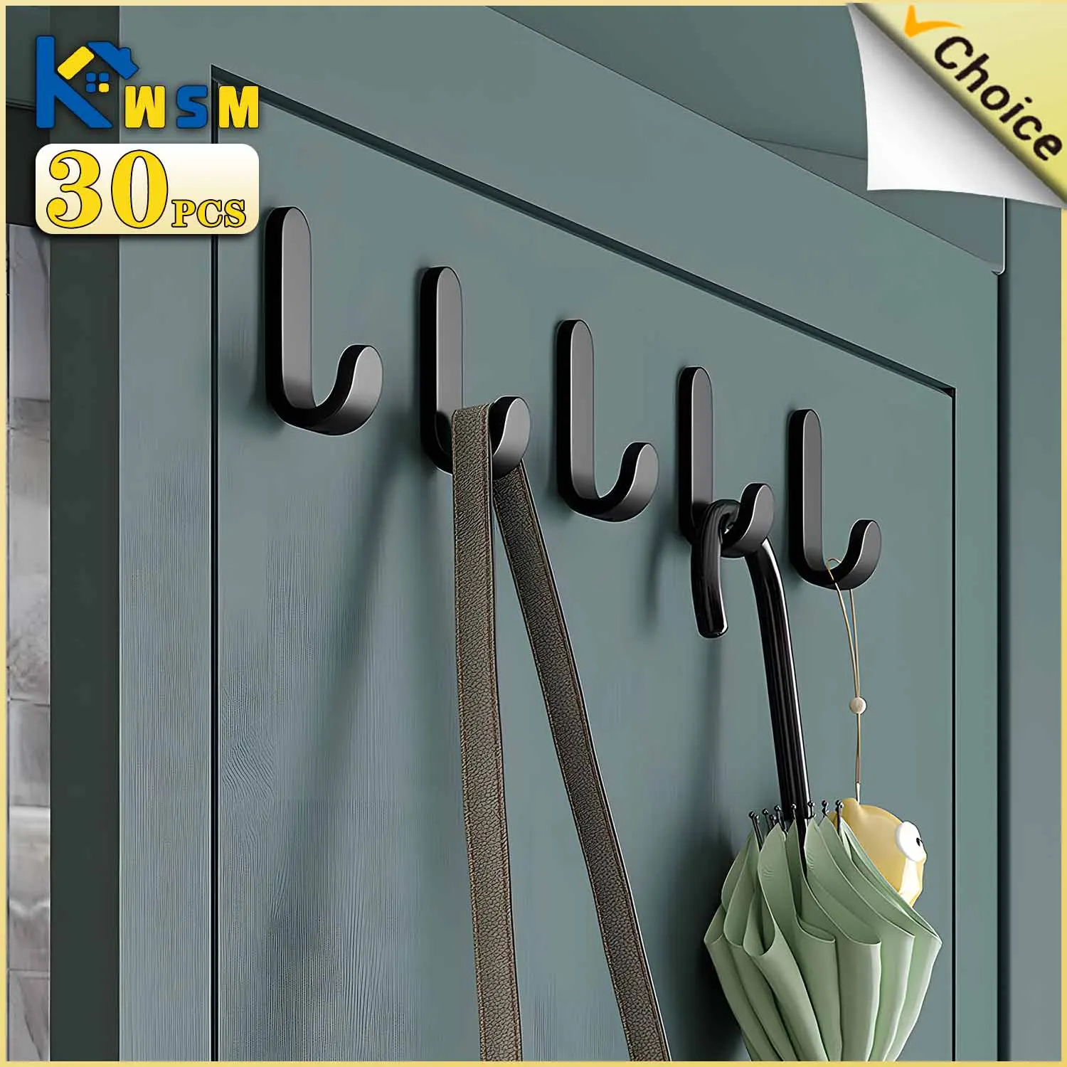 

5/8/15PCS upgraded wall-mounted sticky hooks Multi-purpose key storage hanging hooks Bathroom towel rack Behind the door hooks