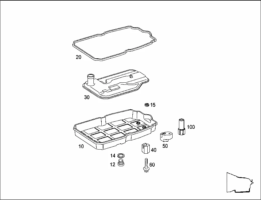 for E 250 BLUE EFFICIENCY 2013 transimission filter and seal A2212770100 A2222772000 automatic transmission fluid filter