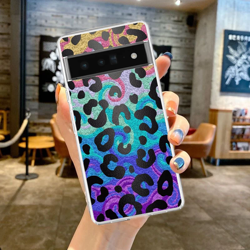 Leopard Print Soft TPU Clear Phone Case Cover