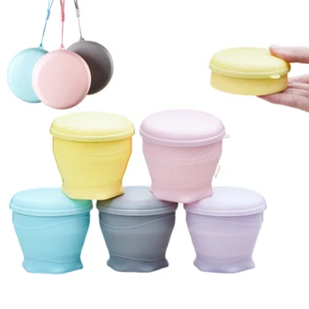 180ml Foldable Water Cup for Travel and Business Trip Portable Silicone Camping Mug Food Grade Outdoor Drinking Cup
