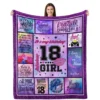 18th Birthday Gifts Ideas for Girls-Girls 18th Birthday Decor Blanket-Gift for 18 Year Old Girl-Gifts for Daughter Bestie Sister 3