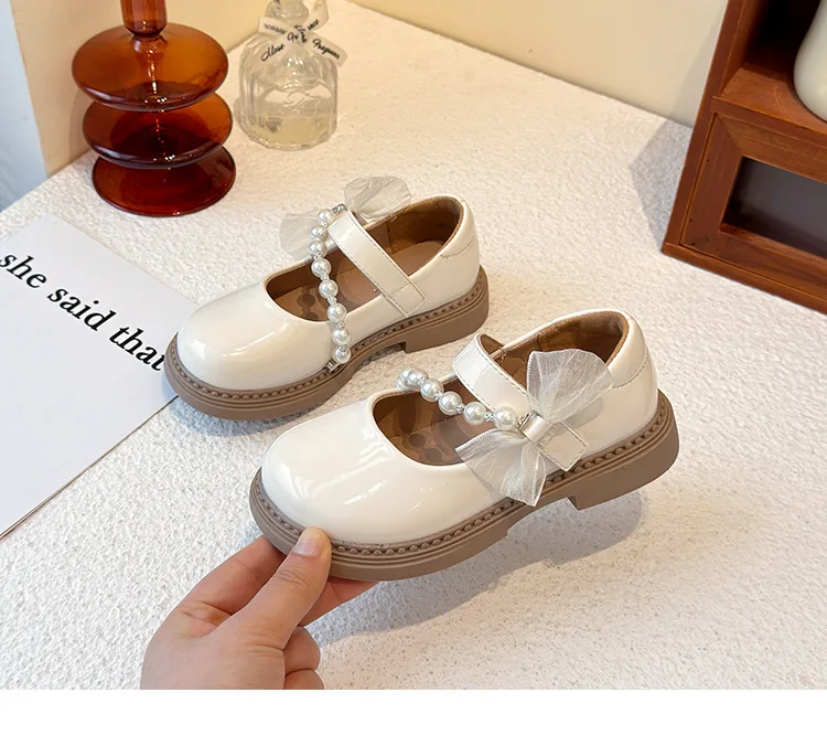 Mädchen Frühling Herbst Neue PU Leder Schuhe Weiche Sohle Nicht-slip Prinzessin Quadratischen Mund Schule Student Loafer Schuhe Größe 26-36 – Detail 6