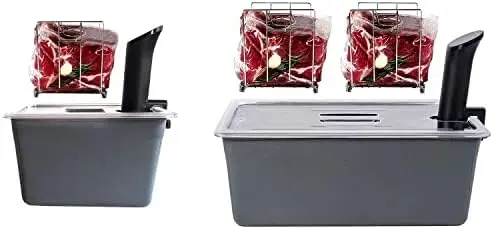 Sous Vide Container 12 QT with Lid and Fixed Rack and Insulating