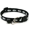 Leisure Adjustable Cartoon Pet Fish Bone Collar Cat Dog Sticker Printed Collar with Bell Pet Neck Decoration Accessories