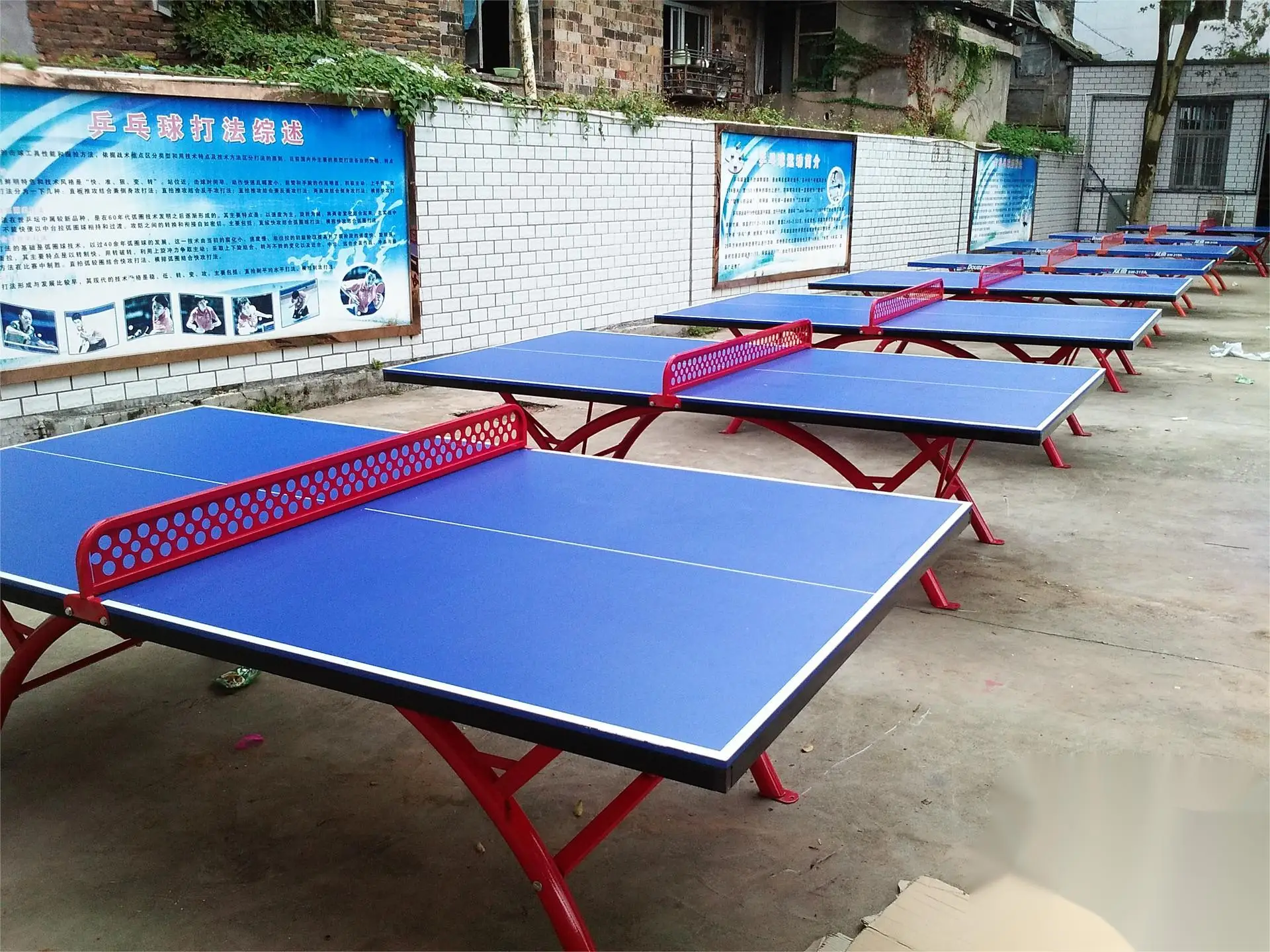 Factory Hihg Quality Indoor Outdoor Used Table Tennis Table with Professional Ping Pong Net and Post Set Ping Pong