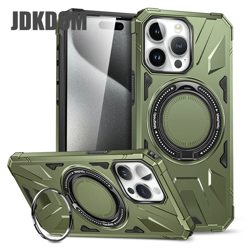 Shockproof Magnetic Ring Stand Case with Bracket Cover