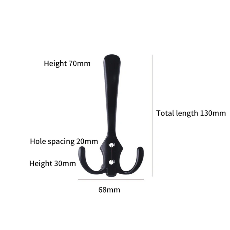 3/2 Hooks Coat Hook Wall Mounted Robe Clothes Rack Hat Wall Hanger Bedroom Entryway Clothes Coat Hook clothes and hat rack clothes hook