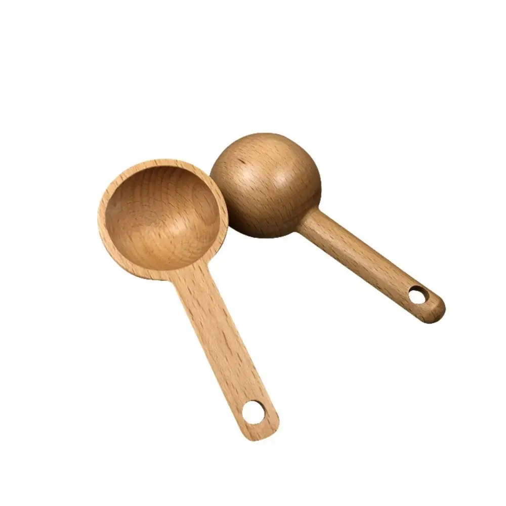 Portable Tablespoon Measuring Spoon 7.5/10/15/30/45ml Walnut Beech Wooden Spoon Tea Hangable Coffee Bean Kitchen kitchen measuring spoons measuring spoon set measuring cup and spoon set