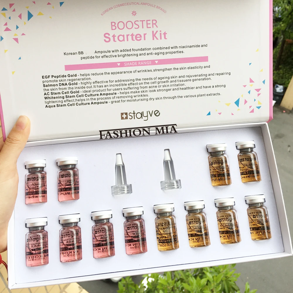 Stayve 8ml BB Cream Glow Serum Kit Niacinamide Sunscreen Tanning Foundation Cream Whitening Moisturize Face Skin Care