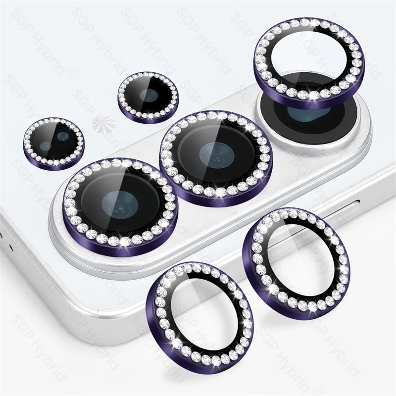 Luxury Diamond Metal Ring Camera Protector Case