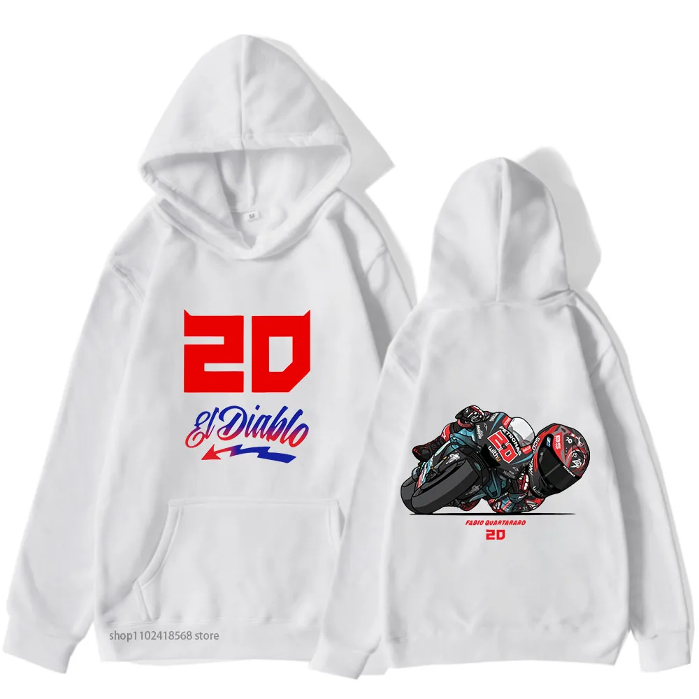 

Moto GP #20 Fabio Quartararo Print Men/Women Cotton Hoodie Casual Oversized Pullover Popular Sweatshirt Fashion Unisex Clothing