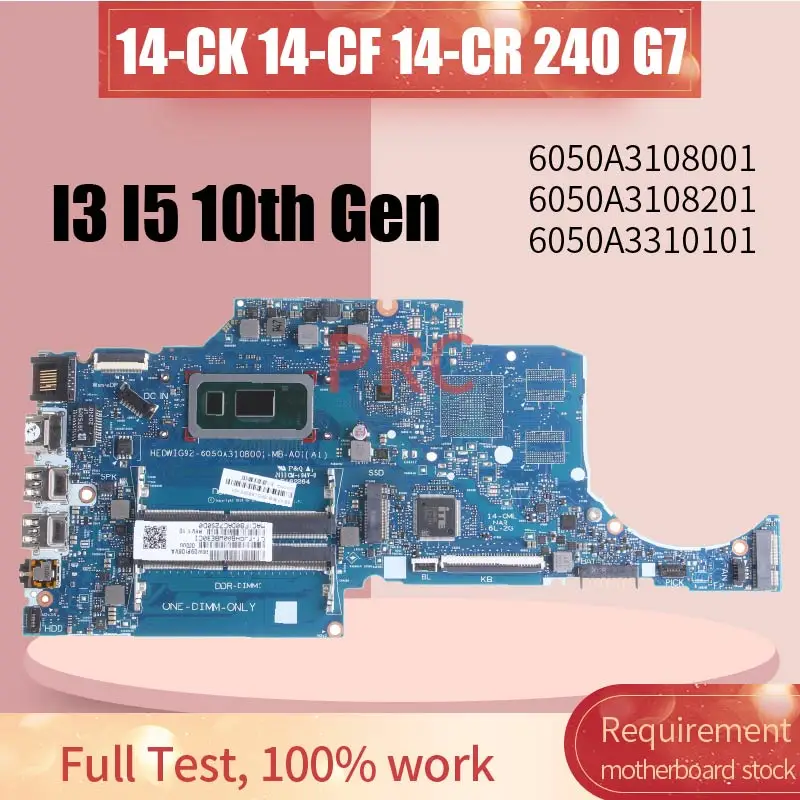 Placa-mãe do Portátil para hp Tpn-i130 I131 hp 14-ck 14-cf 14-cr 240 g3 Caderno 6050a3108001 6050a3108201 6050a3310101 Ddr4 - Imagem 2