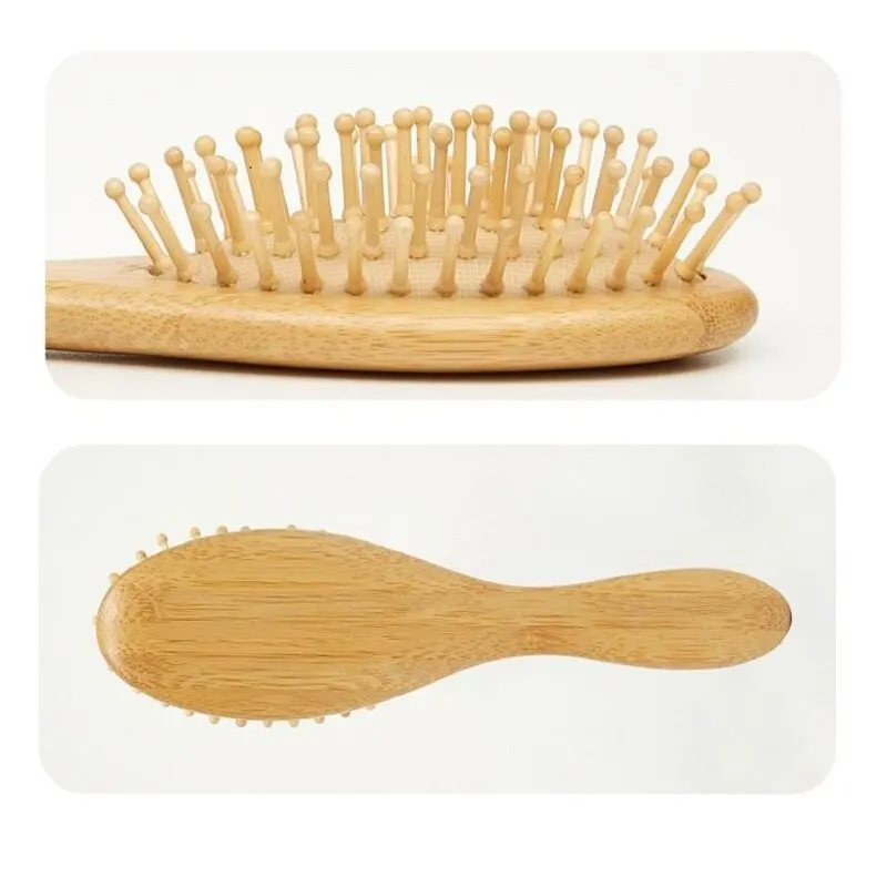 1Pc Bamboo Material Children's Bamboo Comb Baby Massage Air Bag Comb Care Air Cushion Comb