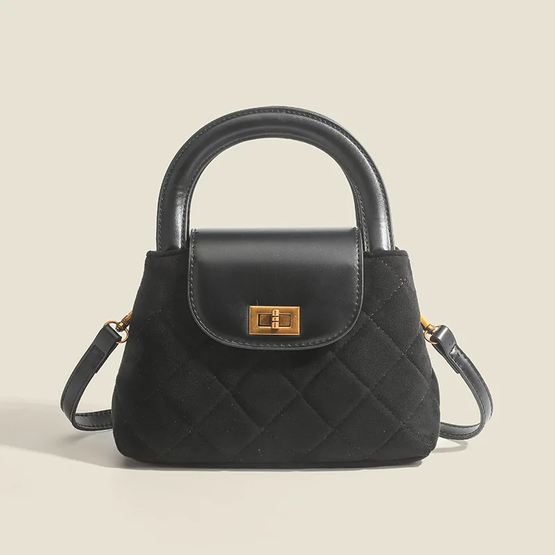 New fashion frosted women's crossbody bag, simple and fashionable handbag, luxurious high-end small square bag