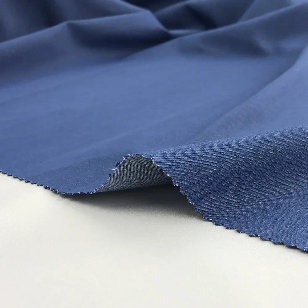 Washable Water Jeans Fabric No Need to Wash Hemp Denim Fabric Spring Summer Jeans Outerwear Tissue for Men Women Children