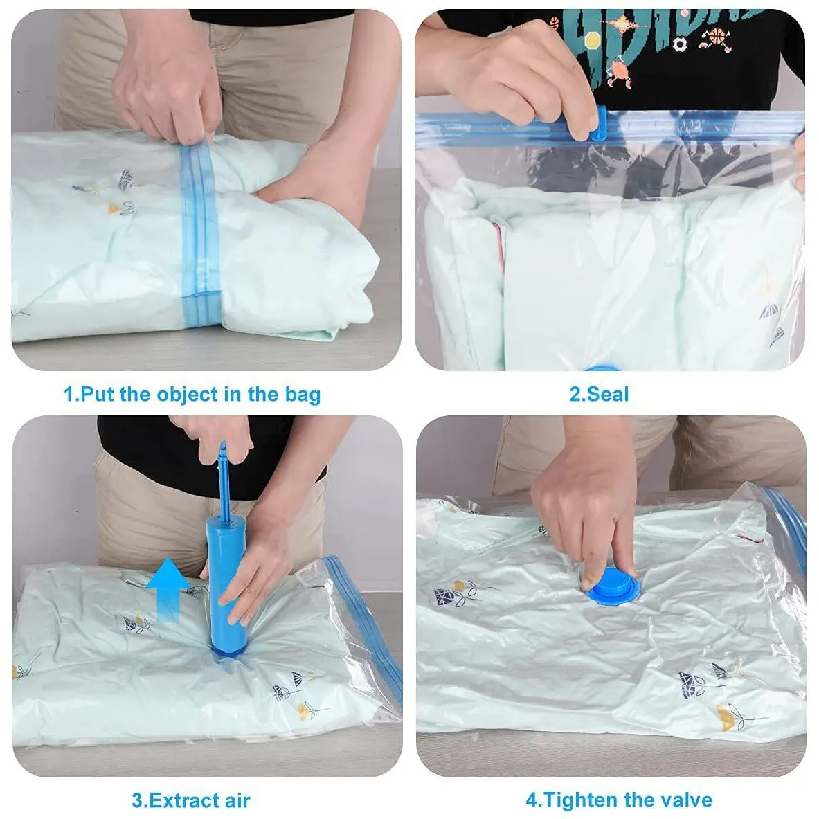 1pc Vacuum Compressed Storage Bag, Extra Large Size For Clothes