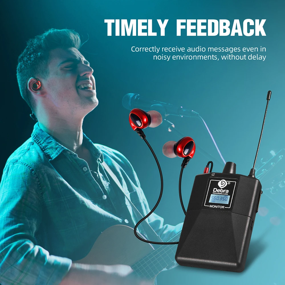 UHF IEM Wireless In-Ear Monitoring System ER-102 with bluetooth5.0 for Stage Per