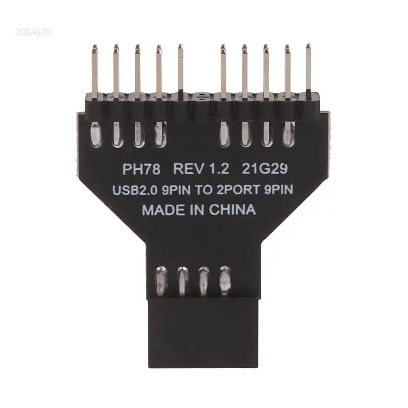 RGB 램프 팬 마더보드 USB 9핀 인터페이스용 9핀 USB 허브 USB 2.0 커넥터