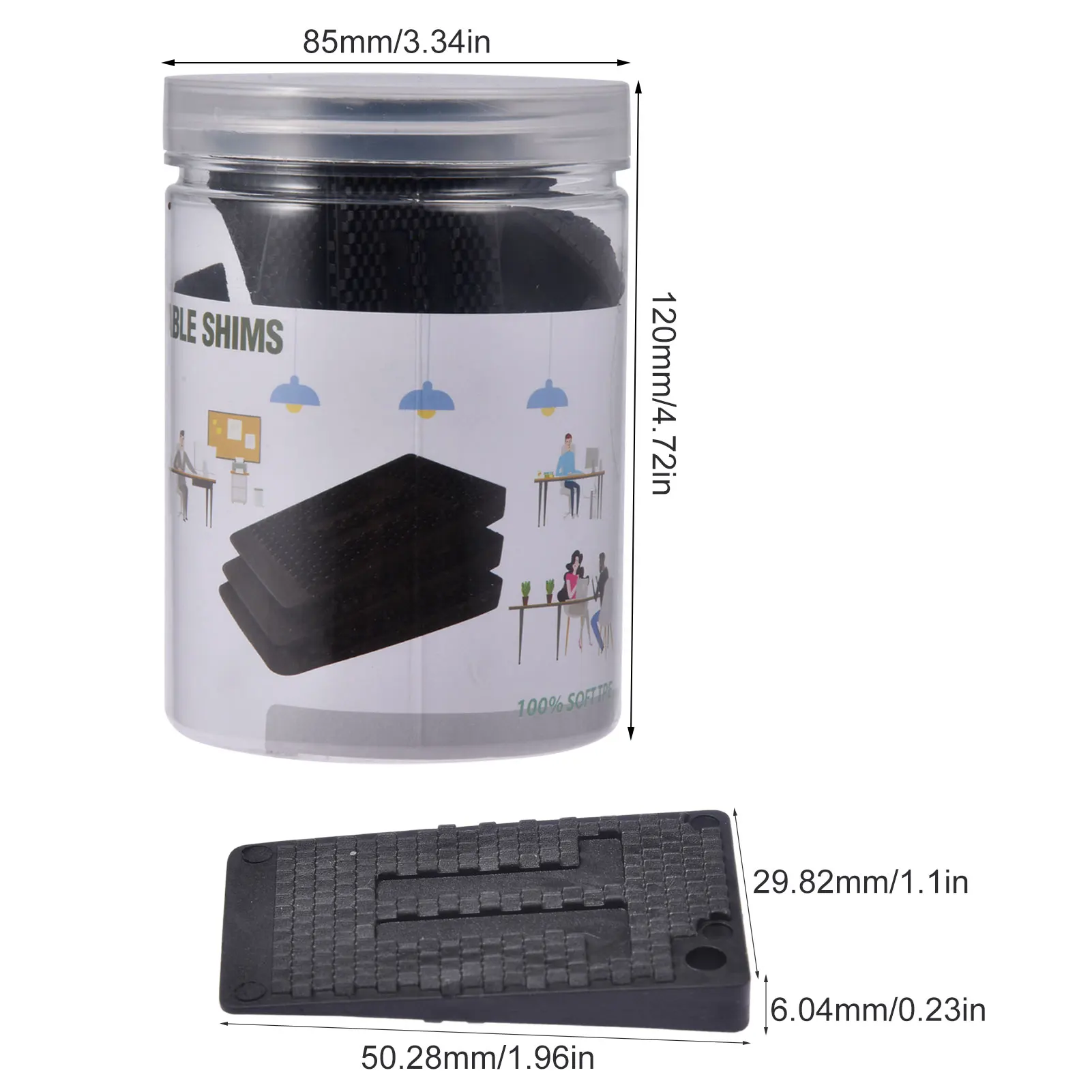 Mprofi MT® 25 Pièces | Cales Pour Meubles Blanc | Cale Plastique Pour Nivellement | Cales Meuble