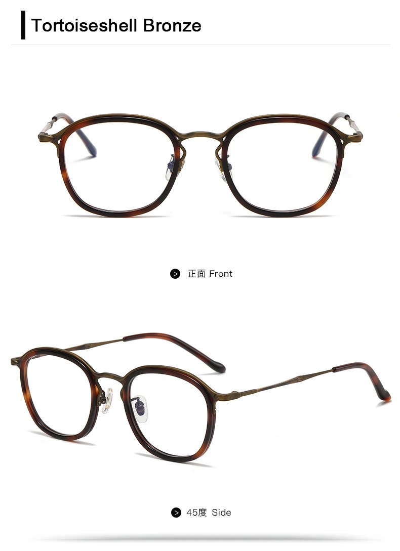 Italienische Marke, gleiches Design, Titanrahmen, Acetat-Ring, leichte Brille, Luxus-Männer und Frauen, große Namensbrille, handgefertigte Brillen – Detail 10