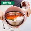 Food Colander With Mixing Bowl Stainless Steel Strainer Fruit Cleaner With 3 Cutting Blades Food Slicer Grater Kitchen Gadgets 1