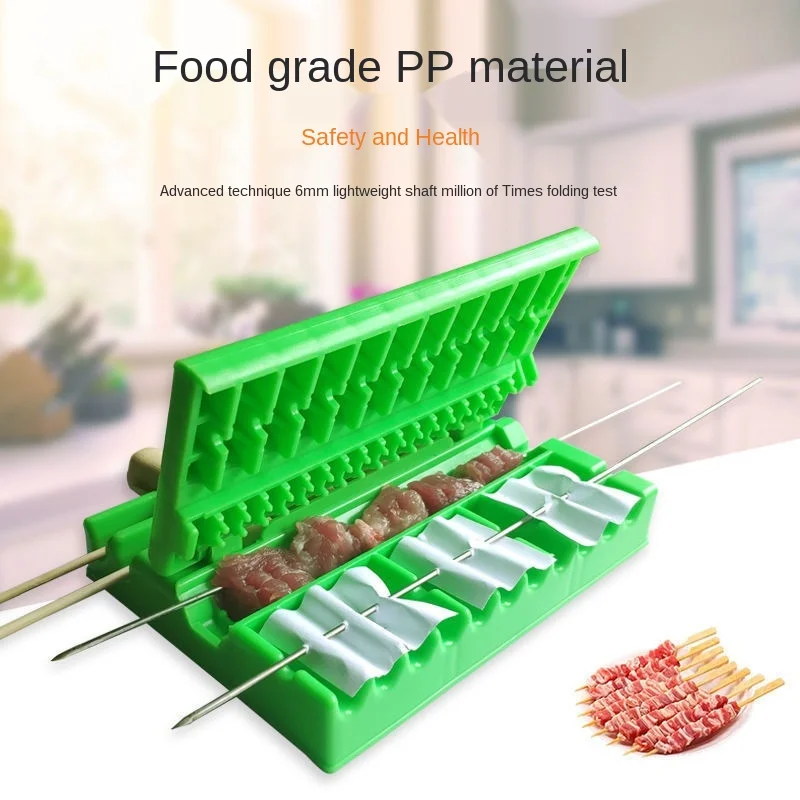 Multifunction Kebab Barbecue Mutton Shashlik Outdoor Skewer Meat Machine BBQ Stringing Device Household Smoker Accessories