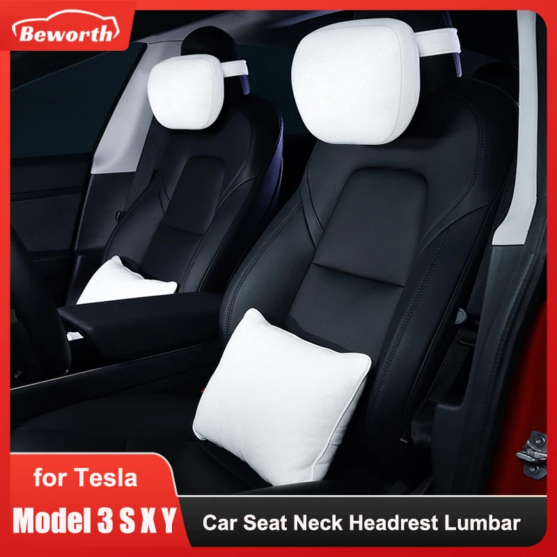 For Tesla Model 3 Y S X 2023 Headrest & Lumbar Support Neck Pillow High