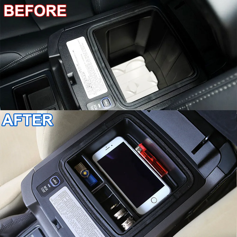 Car Armrest Storage Box Tray For Toyota Land Cruiser Prado 120 150 FJ120 KDJ 120 125 2004-2008 2009 Center Console Organizer car console organizer