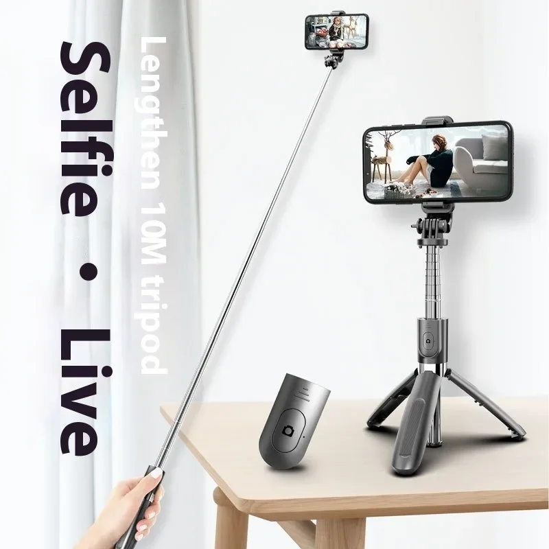 Bluetooth Selfie Stick Tripod Universal Design for Photography Video Live Streaming Multifunction Compatible with Smartphones