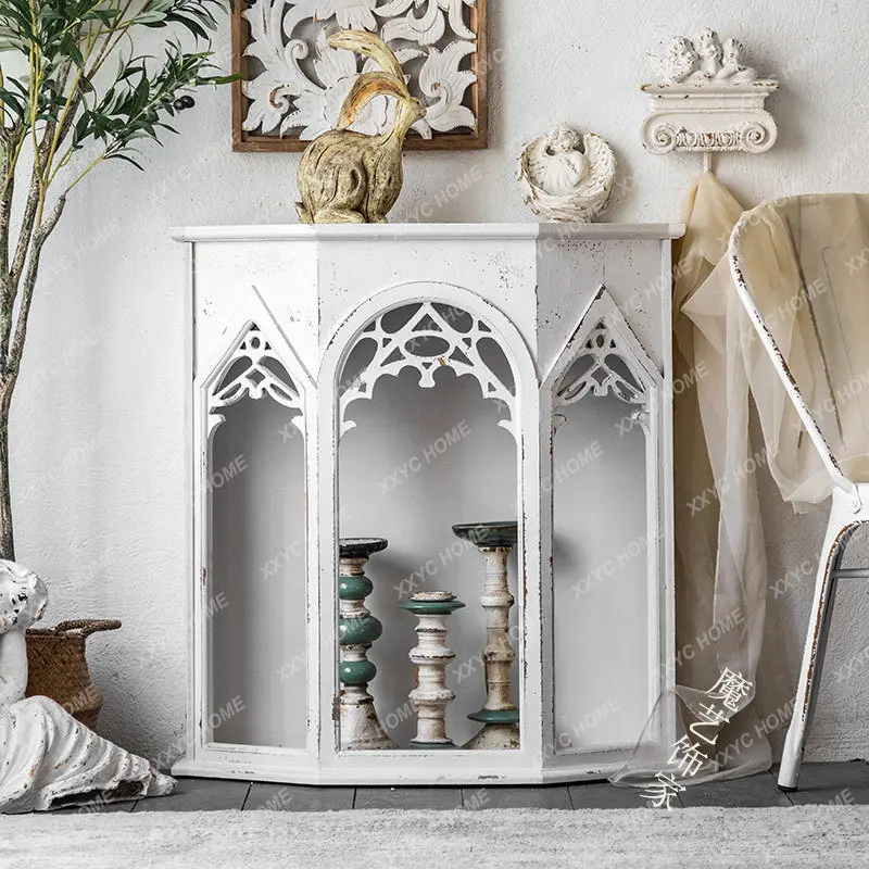 

French Retro Console Tables Storage Rack Decoration