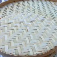 New Arrival Fruit Bread Basket Fruit Bread Basket Weaving Bamboo Sieve DIY Decorative Storage Trays Raft Round Dustpan 2