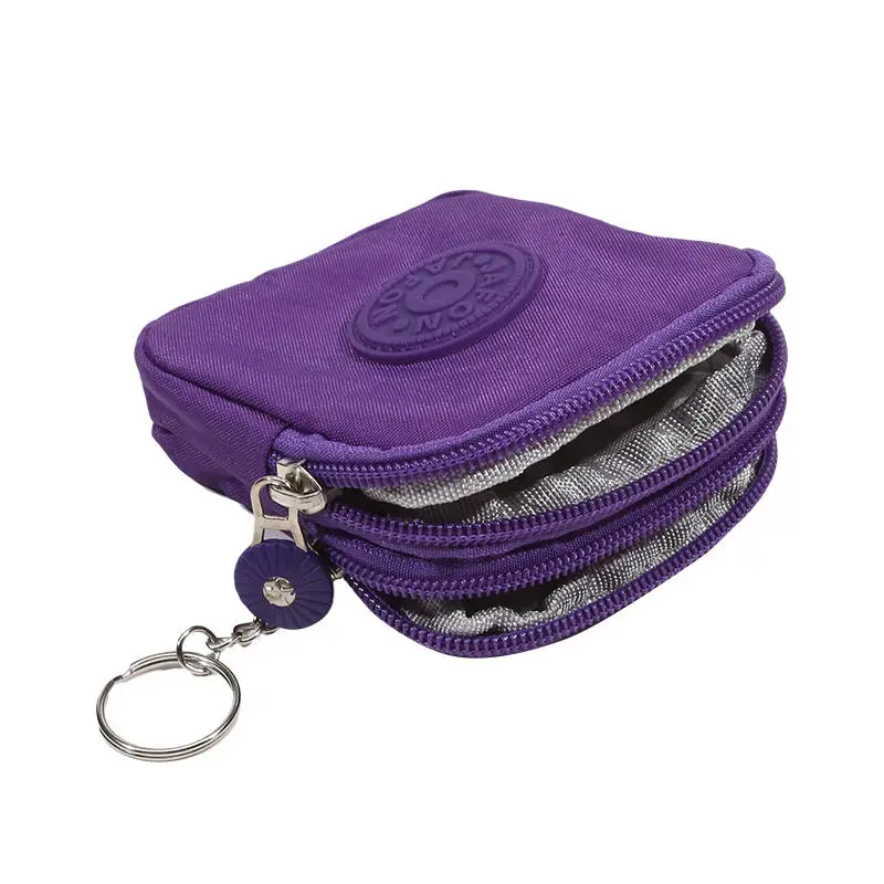 Mini Nylon Coin Purse purple