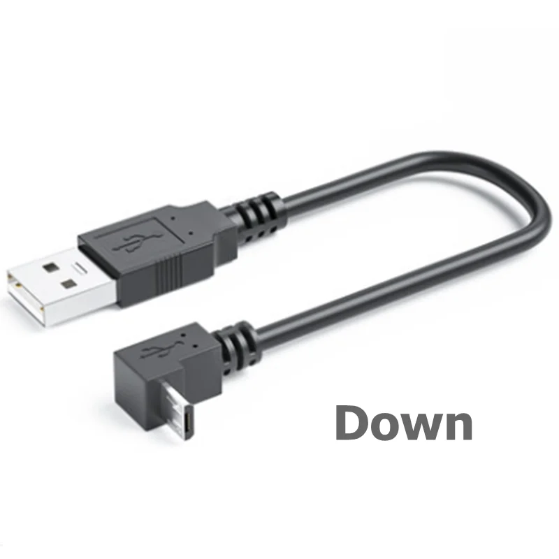 90° Winkel Micro-USB Auf USB 2.0 Kabel – 10 Cm, Vergoldet Für Schnelles Laden & Daten