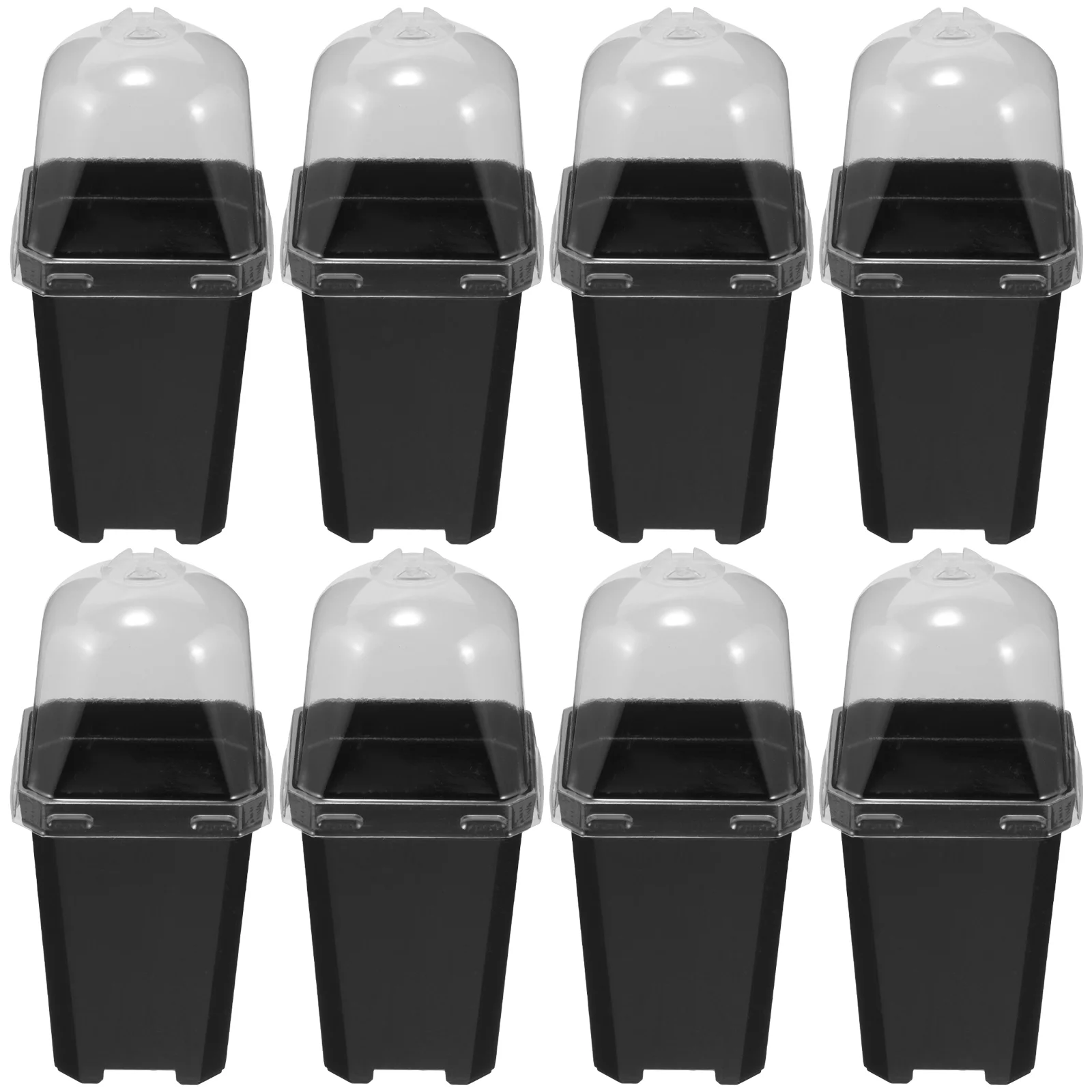 

Garden Potted Plant Seedling 8pcs Indoor Small Flowerpot Plastic Houseplants Live