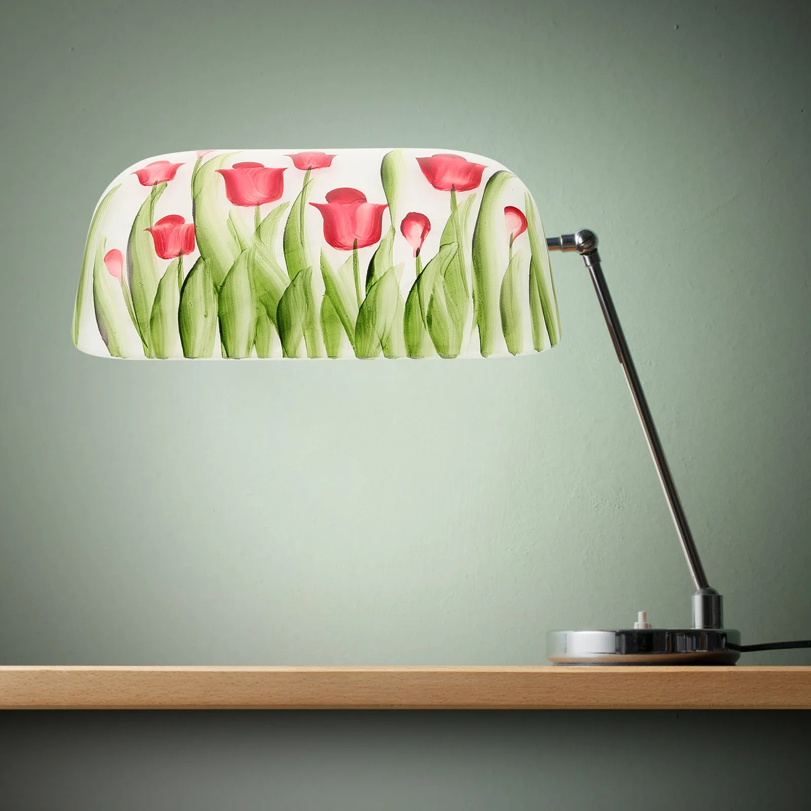 

Vintage Bankers Lampshade Replacement Glass Table Lamp Shade for Home Hotel